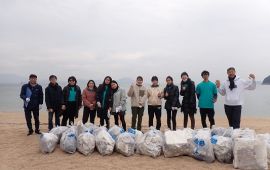 兜島におけるビーチクリーンアップフィールドワークを実施しました/Beach cleanup fieldwork at Kabuto Island